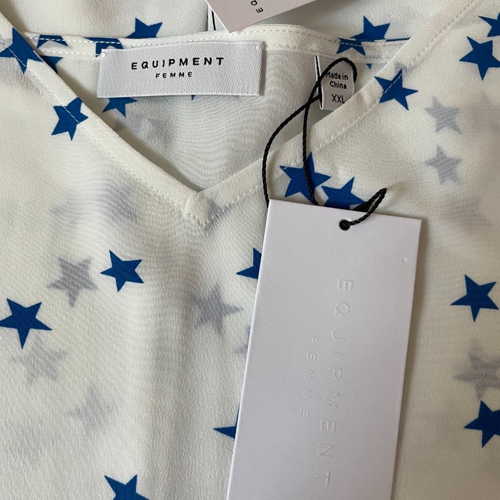 Silk Camisole with Blue Star from Equipment - Picture 10 of 12